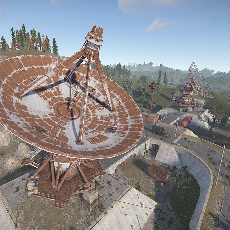 Overhead view of Satellite Dish
