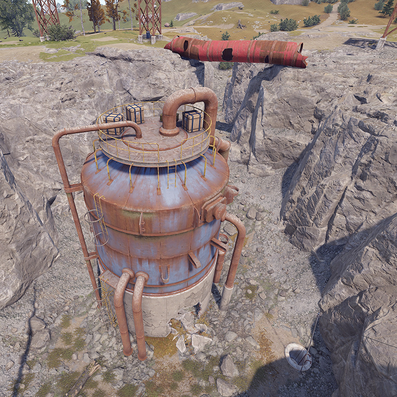 Overhead view of Sewer Branch